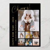 Happy New Year応援年レビュー9フォトブラック 箔シーズンカード (正面)