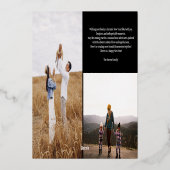 Happy New Year応援年レビュー9フォトブラック 箔シーズンカード (裏面)