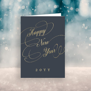 Happy New Year金ゴールドスクリプト企業の業務 シーズンカード
