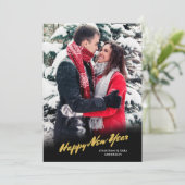 Happy New Year金ゴールド・スクリプトの写真 シーズンカード (スタンド正面)