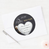 Happy New Year2026 ラウンドシール (封筒)