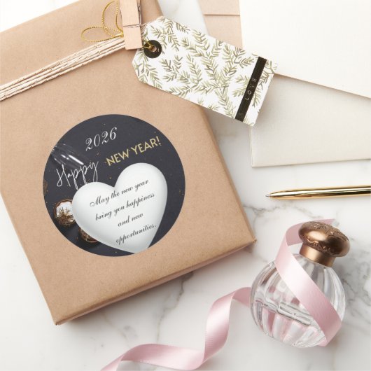 Happy New Year2026 ラウンドシール (ギフト)