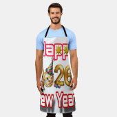 Happy New year エプロン (着用した状態)