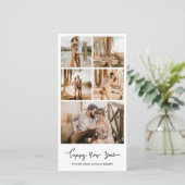 Happy New Year カジュアル Script数々の Photo Collage シーズンカード (スタンド正面)