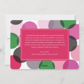 Happy New Year & カラフルおもしろい紙吹雪ドット写真 シーズンカード (裏面)