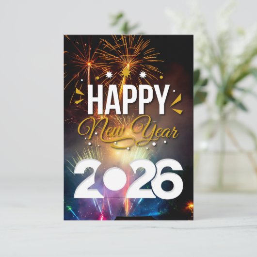 Happy New Year サンキューカード (スタンド正面)