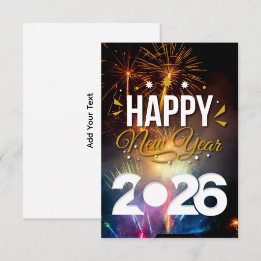 Happy New Year サンキューカード (正面/裏面)