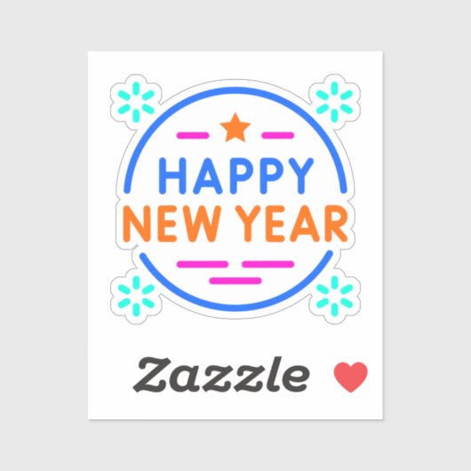 「Happy New Year」シール シール (シート)