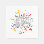 Happy new year スタンダードカクテルナプキン (正面)