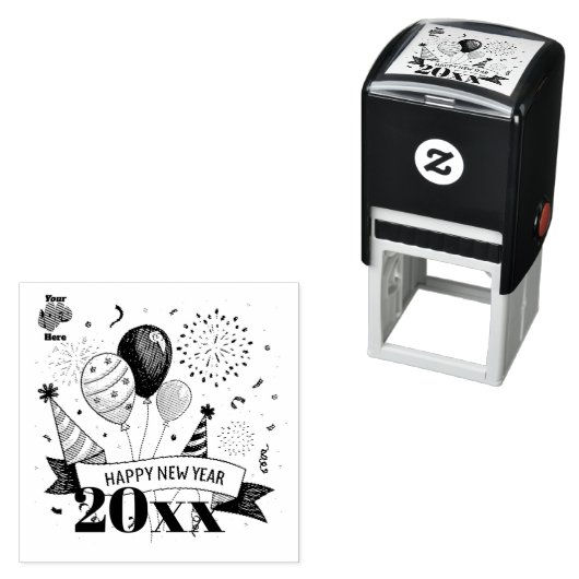 Happy New Year セルフインキングスタンプ (インサイチュ)
