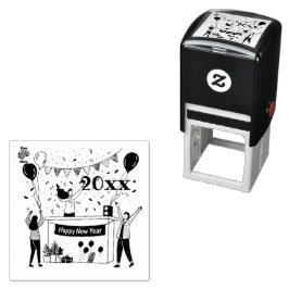Happy New Year セルフインキングスタンプ