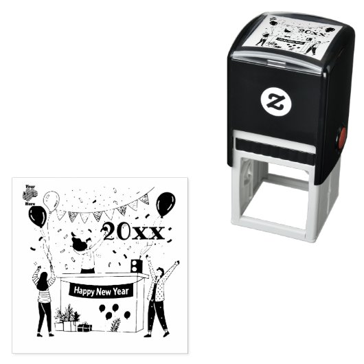 Happy New Year セルフインキングスタンプ (インサイチュ)