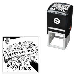 Happy New Year セルフインキングスタンプ