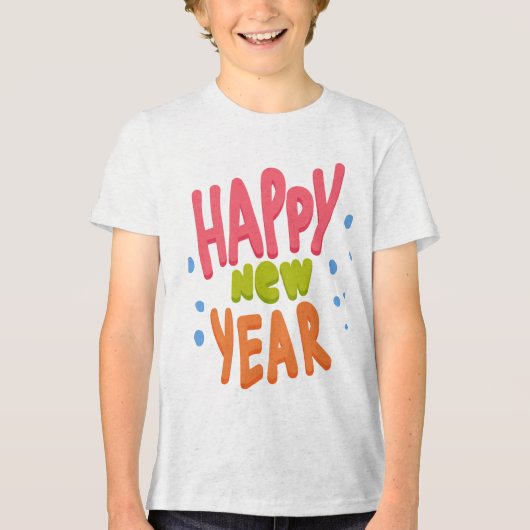 Happy New Year トライブレンドＴシャツ (正面)