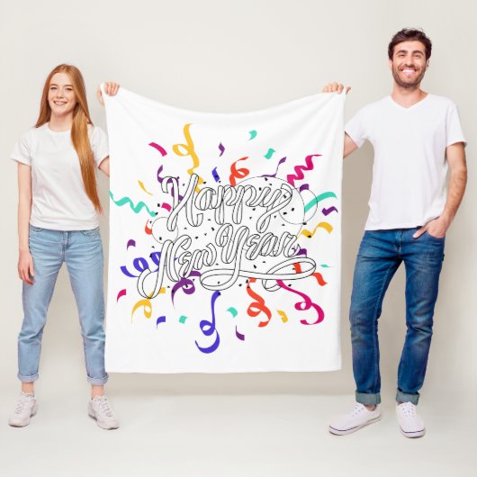 Happy new year フリースブランケット (インサイチュ)