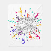 Happy new year フリースブランケット (正面)