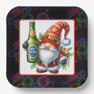 Happy New Year ペーパープレート