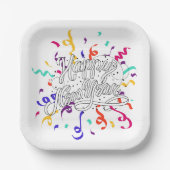 Happy new year ペーパープレート (正面)