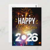 Happy New Year ポストカード (正面/裏面)