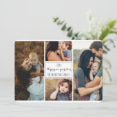 Happy New Year モダン Family Photo Collage Review シーズンカード (スタンド正面)