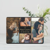 Happy New Year モダン Family Photo Collage Review シーズンカード (スタンド正面)