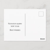 Happy New Year モダン Holiday Photo On Snowflakes ポストカード (裏面)