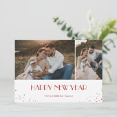 Happy New Year モダン Red Snowy 2の写真 シーズンカード (スタンド正面)