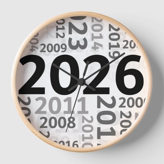 Happy New Year 壁時計 (正面)