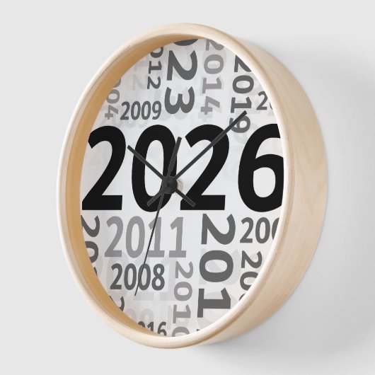Happy New Year 壁時計 (傾斜)