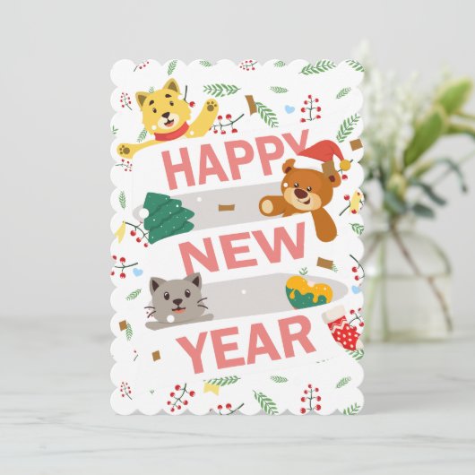 Happy new year 招待状 (スタンド正面)