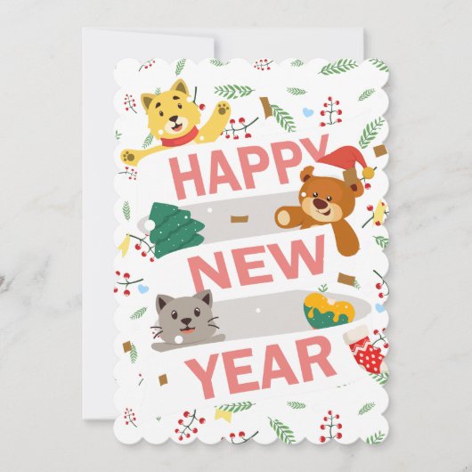  Happy new year 招待状 (正面)