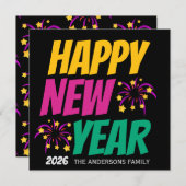 Happy New Year 招待状 (正面/裏面)