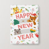 Happy new year 缶バッジ (正面)