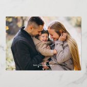 「Happy New Year」脚本撮ファンシー影 箔シーズンカード (正面)