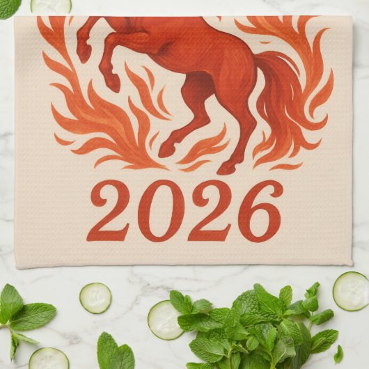 Happy new year 2016  キッチンタオル (折り畳み)