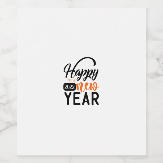 Happy New Year 2022 ワインラベル (シングルラベル)