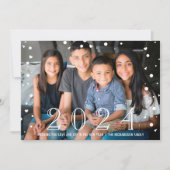 Happy New Year 2023バラ金ゴールド紙吹雪写真 シーズンカード (正面)