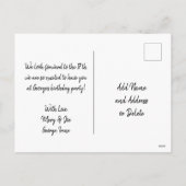 Happy New Year 2023赤とエレガント金ゴールドスクリプト シーズンポストカード (裏面)