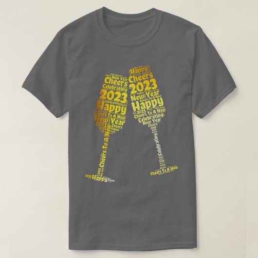 Happy New Year 2023 New Yeveパーティー供給N Tシャツ (デザイン正面)