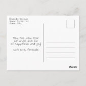 Happy New Year 2023 Script Full Photo ポストカード (裏面)