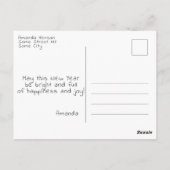 Happy New Year 2023 Script Full Photo ポストカード (裏面)
