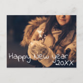 Happy New Year 2023 Script Full Photo ポストカード (正面)