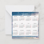Happy New Year 2023 with Calender Card ノートカード (裏面)