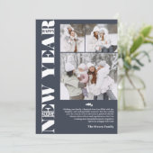 Happy New Year 2024モダンフェスティバル3枚ブルー シーズンカード (スタンド正面)