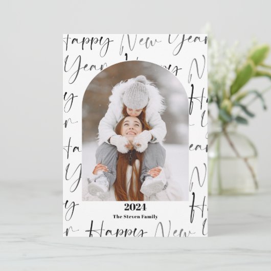 Happy New Year 2024脚本4枚はっきりした黒 シーズンカード (スタンド正面)