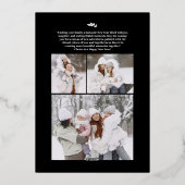 Happy New Year 2024脚本4枚はっきりした黒 箔シーズンカード (裏面)