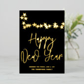 Happy New Year 2024, red ribbon 箔シーズンカード (立ち正面)