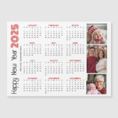 Happy New Year 2025カレンダー赤い写真 (正面)
