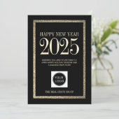Happy New Year 2025ビジネスロゴシンプル シーズンカード (スタンド正面)