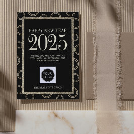 Happy New Year 2025ビジネスロゴ企業の シーズンカード